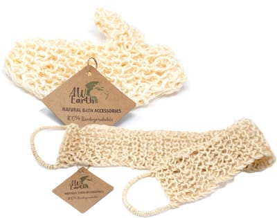 Exfoliërende Sisal Scrub Set - Scrub Handschoen en Rug Scrub