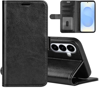 MobyDefend Hoesje - Geschikt voor Samsung Galaxy S26 Plus (S26+) - Wallet Book Case (Sluiting Achterkant) - Zwart