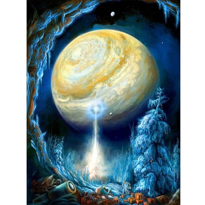 Peinture Diamant 5d Ronde Complète Paysage Lune Broderie Diamant Paysage Mosaïque Diamant 20X30CM beige
