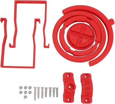 Gyroscopische bekerhouder van plastic, zelfnivellerend en verstelbaar voor scooters, motoren en fietsen (Rood)