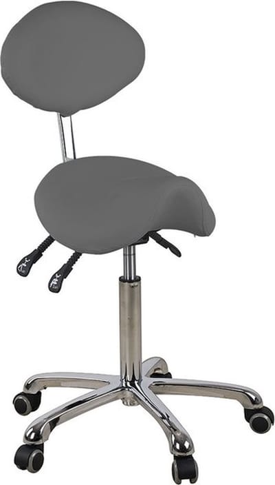 Collini PonySeat Supremo Antraciet | Ergonomische Zadelkruk | Verstelbare Werkkruk voor Pedicure, Salon, Wellness & Praktijk