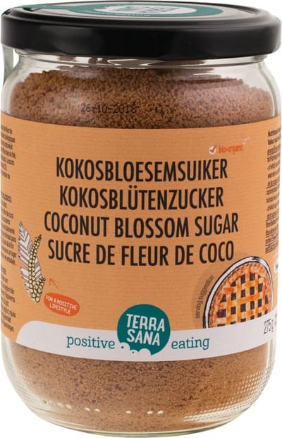 Kokosbloesemsuiker TerraSana - Pot 275 gram - Biologisch