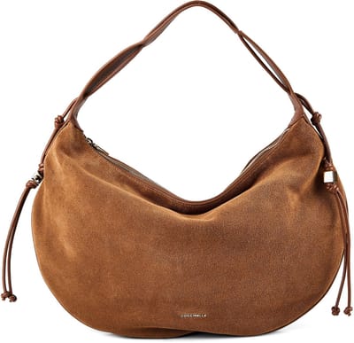 COCCINELLE Leren schoudertas Thess Handbag Suede Le. / Grained Le. Cognac / Cognac Lichtbruin