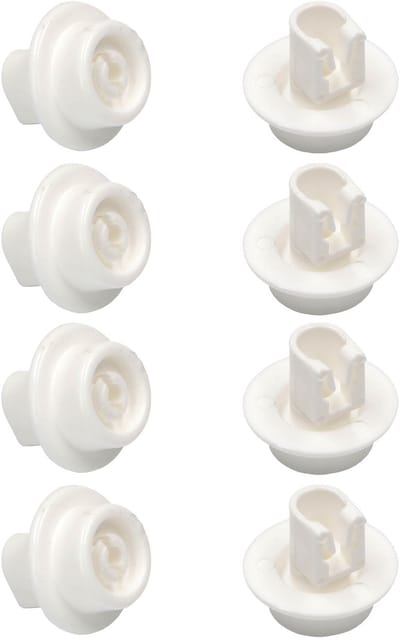 Multaparts® wielen onderkorf vaatwasser - set van 8 stuks - | Afmetingen Ø 34 mm wiel, 29 mm hoog | O.a. geschikt voor AEG, Blomberg, Brandt, Electrolux, Juno, Zanker, Zanussi e.a.| Alternatieve wieltjes 50279059005