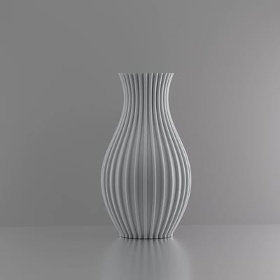 3d-gezellig Prinses - Vaas - Grijs - Maat 25 cm - 100% gerecycled PLA (bioplastic)