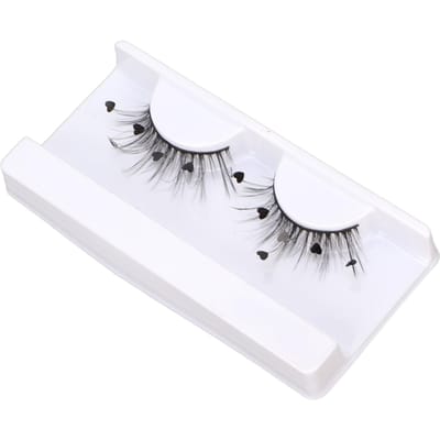 7D Valse Wimper Fluffy Wispy Hartvorm Pailletten Flutter Valse Wimpers voor Kerstmis A13 gray