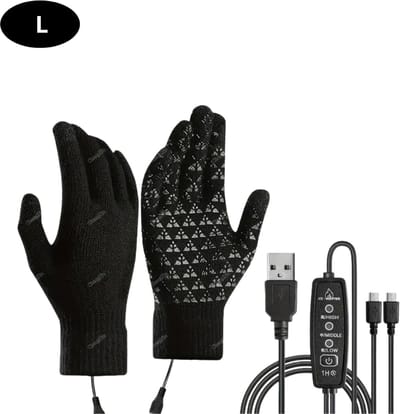Livano Winterhandschoen - Wanten - Gloves - Touchscreen Handschoenen - Handschoenen Winter - Zwart - Maat L