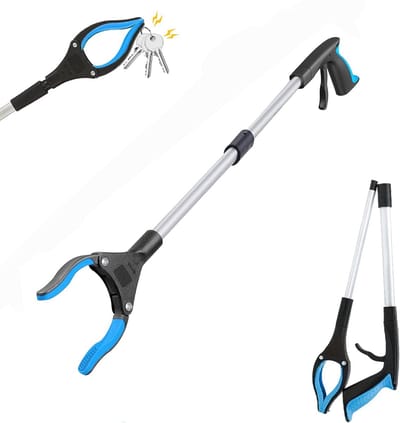 Grijpstok - Grijper met magneet - Dubbele vouw - Verdikte staaf van aluminiumlegering - Magnetische spankop - Grijpstok voor ouderen - Grijparm - Geschikt voor mensen met een beperking- zwangere vrouwen- ouderen en mensen met mobiliteitsbeperkingen