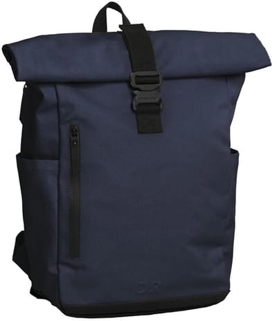 Daniel Ray Wangaratta Coated Canvas Rolltop Rugzak - Laptoprugzak 15,6 inch - 20 Liter - Spat Waterdicht - Navy Blauw
