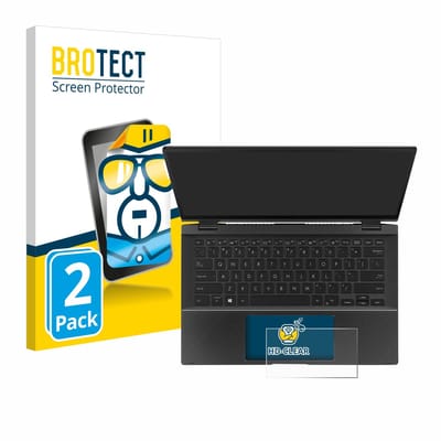BROTECT - Screenprotector voor ASUS ZenBook Flip 14 UX463FA (Touch Trackpad) - Folie Beschermfolie transparant 2 Stuks