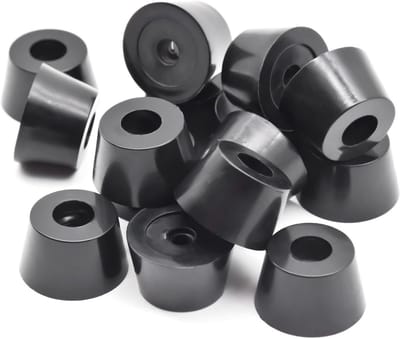 Zwarte Antislip Rubberen Meubelvoetjes (15 stuks) voor Platte Bodems