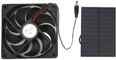 Dailygoods - 12V Draagbare Zonnepaneel Ventilator Kit voor Buiten