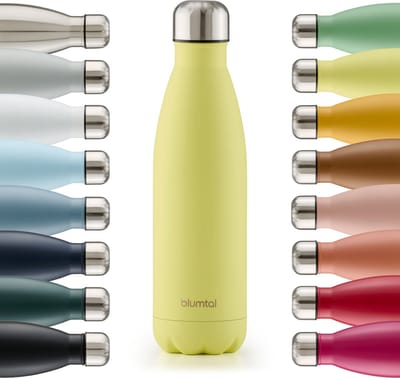 Blumtal Thermosfles - Met dubbele wand - Thermosbeker Koffie, Thee en Koele dranken - Travel Mug - 1000ml - New Yellow - Geel