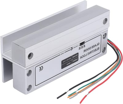 Elektrische Deurslot voor Glazen Deuren, 12V Fail Safe Toegangscontrole met Feedbacksignaal, Automatische Uitschakeling, Aluminium Legering, Veiligheidsslot, Deurbeveiliging, Gemakkelijk te Installeren