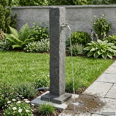 vidaXL - Tuin - Tank - Antraciet - 26 - x - 26 - x - 98 - cm - PE