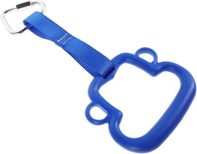Kinderophangring Gymnastiek - Trainingsringen Kinderen - Buiten Klimmen - Apen Design - 34 cm Lengte - Blauw
