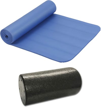 Set Gymnastiekmat en Yogarol voor Fitness en Yoga Oefeningen
