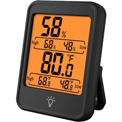 Thermomètre Hygromètre Numérique Affichage Clair Haute Précision Intérieur Électronique Température Humidité noir