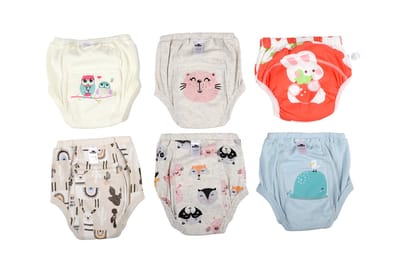 Bummy - Zindelijkheidsbroekjes - Oefenbroekjes zindelijkheid - 6 Stuks - Maat S (8-11kg) - Trainingsbroekjes - Wasbaar & Waterdicht - Zacht Premium Katoen - REACH-getest