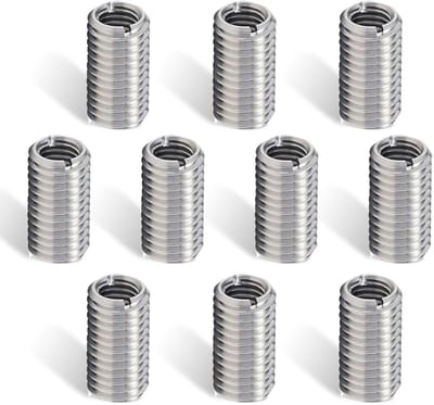 M8 naar M6 Draadadapter Set van 10 Stuks, 15 mm Verminderende Moer, Draadmoffen voor Reparatie en Bevestiging, Roestvrij Staal Accessoires