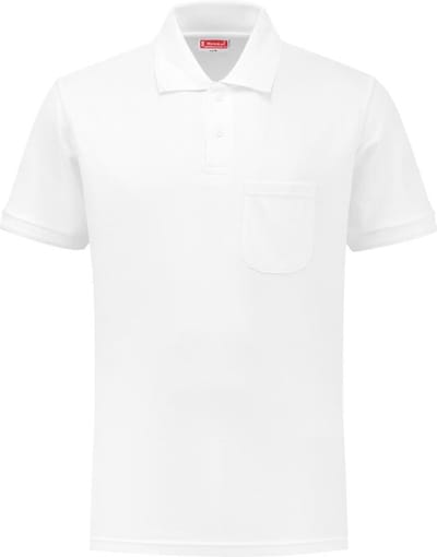 Workman Poloshirt Outfitters + borstzakje - 1221 wit - Maat M