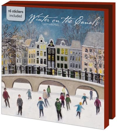 Kaartenmapje met env, vierkant: Winter Canals, Laetitia de Haas