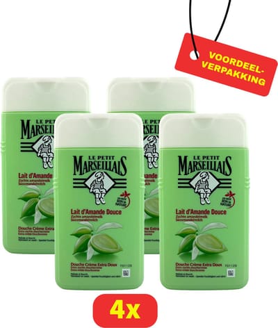 Le Petit Marseillais - bio douchegel - voedende douchecrème met amandelmelk - 2x - Voordeelverpakking!