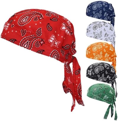 6 stuks - Hoofdband - Koelbandana - Fietsbandana - Koelende hoofdband/muts - Unisex - Vochtregulerend - Helmvoering - Motorrijhoofdband - Balaclava - Zwart, Rood, Blauw, Groen, Oranje, Wit
