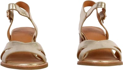 Eden leren sandalen met hak