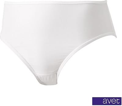3290 heup slip dames microfiber dames onderbroek - Badstof kruisje - Wit / M