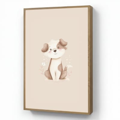 Wandlamp 60x90 cm - Oplaadbaar - Hond - Gevlekt - Bruin - Wandlampen binnen woonkamer - Slaapkamer lamp - Decoratieve nachtlamp - Vloerlamp draadloos