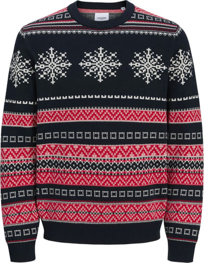 JACK&JONES - JJXMAS NOEL KNIT CREW NECK - Heren - Gebreide truien