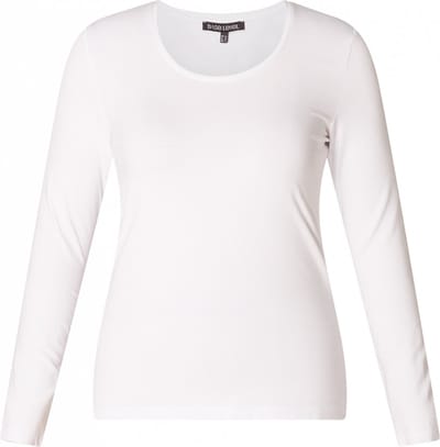 BASE LEVEL CURVY Aso Jersey Shirt - White - maat X-0(44)
