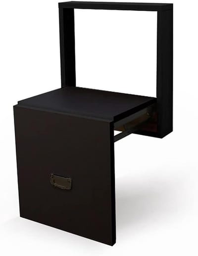 Opklapbare Douchestoel - Wandmontage Kruk - Veilig Zitten - Stil Buffering - 250 kg Draaglast - Zwart
