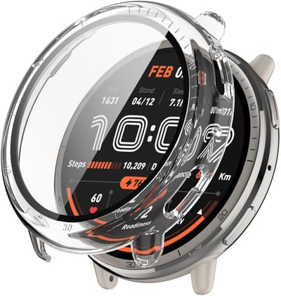 Strap-it Hard case hoesje met screenprotector - geschikt voor de Amazfit Active 2 (transparant)