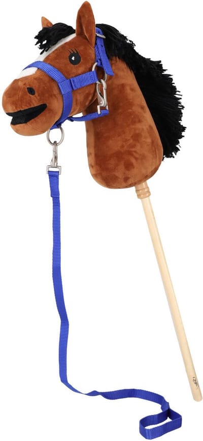 QHP - Halsterset voor Hobby Horse - Kobalt Blauw - LET OP! EXCLUSIEF HOBBYHORSE
