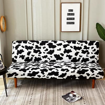 Print Bloem Blad Vlinder Hart Kus Alle Zonder Armless Sofa Bedhoes Elasticiteit Slip Sofa Hoezen Huisdieren Woonkamer Stofdicht M 160-185cm