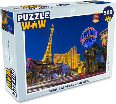 Puzzel Strip - Las Vegas - Amerika - Legpuzzel - Puzzel 500 stukjes