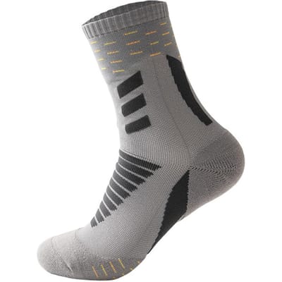 Chaussettes de sport antidérapantes pour hommes, chaussettes de sport pour basket-ball, football, volley-ball, course à pied, Trekking One Size gris