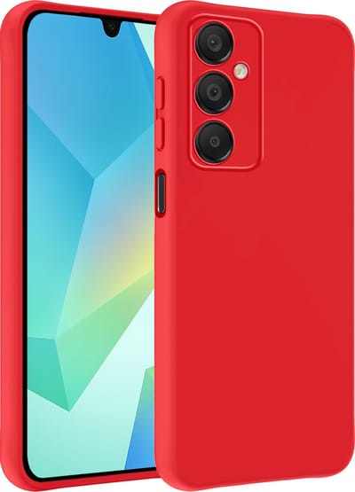 Hoesje - Geschikt voor Samsung Galaxy A16 - Sterk & Shockproof - Siliconen Case - Hoes Cover - Telefoonhoes - Rood