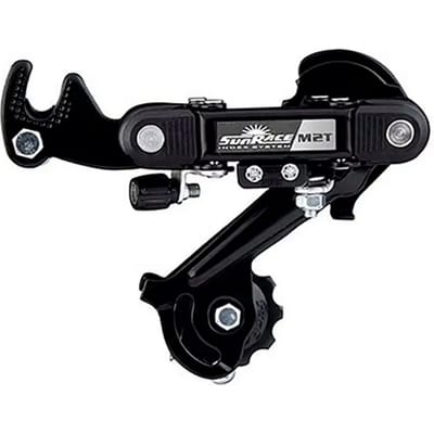 Sunrace Achterderailleur - 6/7-speed - lange kooi - staal - zwart
