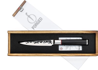 Forged Sebra Universeel Keukenmes 13cm - Sebrahout - In Houten Giftbox