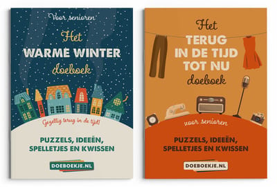Terug in de Tijd tot Nu Doeboek + Warme Winter Doeboek - voor ouderen - puzzelen, spelletjes, kwissen - terug naar vroeger, voordeelset