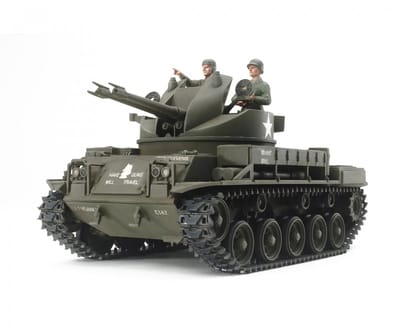 Tamiya Modelbouwpakket Militaire voertuigen - 35161 M42 US Flak Panzer Duster w/3 Figures Plastic - 1:35 - Modelbouw