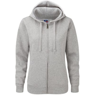 Russell Heren Authentieke Sweatshirt met volledige ritssluiting / Hoodie (Licht Oxford)