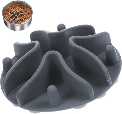 Anti-scrub voerbak voor katten en honden 10 x 10 x 3 cm - Bescherming tegen verstikking, digestive gezondheid en snacks