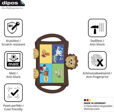 dipos – 2x Matte Pantserfolie geschikt voor Logicom Logikids Star | 9H Screenprotector