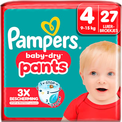Pampers Baby-Dry Pants Maat 4 - 27 Luierbroekjes - 9kg-15kg