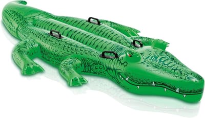 Pool - Luchtbad - Zwembadspeelgoed - 203×114 cm - Milieuvriendelijk PVC - Schattige krokodilvorm met handvatten - Comfortabele en stevige watermat voor kinderen - Geweldig voor zwembad, strand en zomerplezier