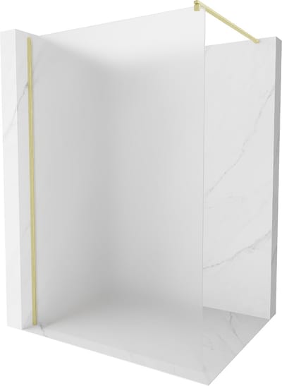 Mexen Kioto douchewand Walk-in 70 x 200 , matglas 8 mm, geborsteld goud - 800-070-101-55-30